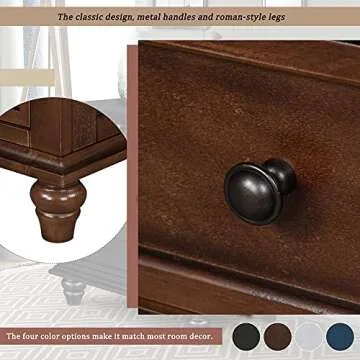 CKLMMC Modern 3-Drawer Storage Wood Cabinet for All Spaces