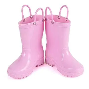 HugRain Toddler Waterproof Rain Boots for Adventure