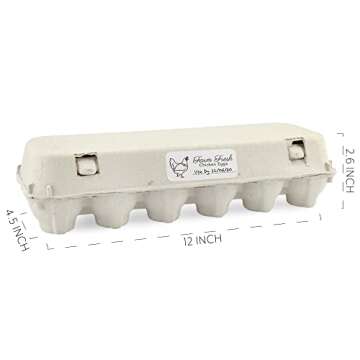 Cornucopia Brands Cardboard Egg Cartons (18-Pack); Each for One Dozen, Eco-friendly Recycled Material Biodegradable 12-count Egg Cartons w/Labels