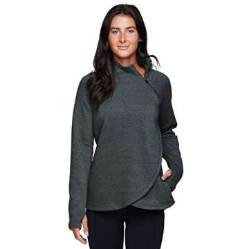 Stylish Zip Mock Neck Fleece Sweatshirt for Women