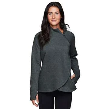 Stylish Zip Mock Neck Fleece Sweatshirt for Women