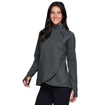 Stylish Zip Mock Neck Fleece Sweatshirt for Women