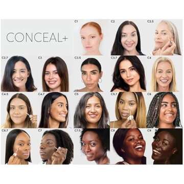 Fitglow Beauty - Natural Conceal+ Full Coverage Concealer | Vegan, Woman-Owned Clean Beauty (C2 - Light Cool, Peach Undertones)