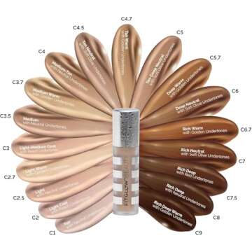Fitglow Beauty - Natural Conceal+ Full Coverage Concealer | Vegan, Woman-Owned Clean Beauty (C2 - Light Cool, Peach Undertones)
