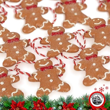 9 Foot Mini Gingerbread Man Christmas Garland for Festive Trees