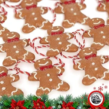 9 Foot Mini Gingerbread Man Christmas Garland for Festive Trees