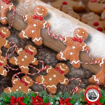 9 Foot Mini Gingerbread Man Christmas Garland for Festive Trees