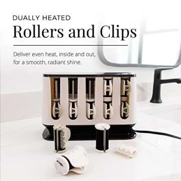 Remington Shine Therapy Argan Oil & Keratin Treated Hot Rollers Set, Professional Hair Curlers for Setting All Hair Lengths from Short and Medium to Long