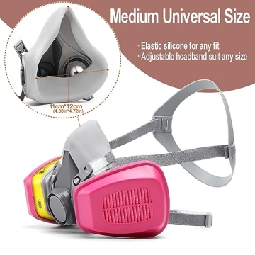 RANKSING Respirator Mask with P100 Filters for Safety