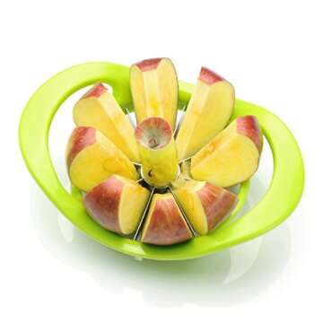 Apple Slicer and Corer, Richard var Large 4-1/4" Diameter, 8 Sharp Stainless Steel Blades