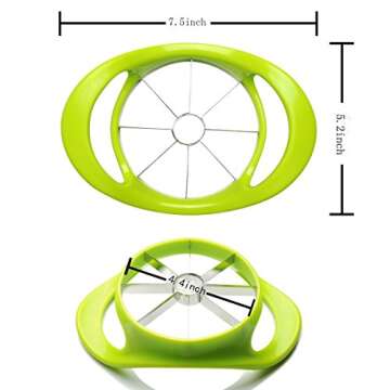 Apple Slicer and Corer, Richard var Large 4-1/4" Diameter, 8 Sharp Stainless Steel Blades