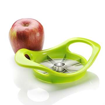 Apple Slicer and Corer, Richard var Large 4-1/4" Diameter, 8 Sharp Stainless Steel Blades