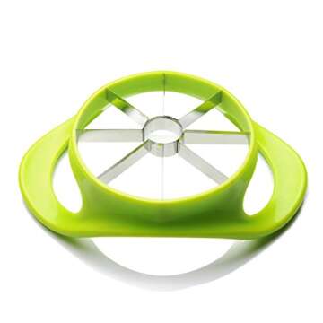 Apple Slicer and Corer, Richard var Large 4-1/4" Diameter, 8 Sharp Stainless Steel Blades