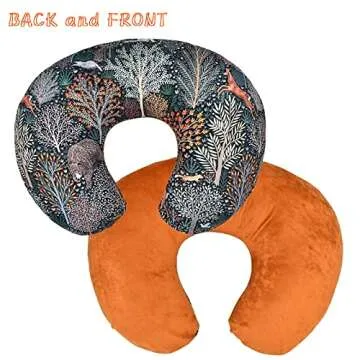 Winmany 2 Pack Baby Nursing Pillow Cover Newborn U-Shaped Breastfeeding Pillowcase Cushion Cover Str...