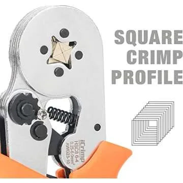 iCrimp Ferrule Crimping Tool Kit, AWG 23-10 Self-adjustable Ratchet Ferrule Crimper Plier c/w 770End Sleeve Ferrules Connector Terminals on Electrician, Contractors, Repair Support
