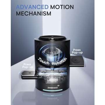 ZEEHOO 3 in 1 Charging Station for Apple Devices, Mag-Safe Charger Stand, Qi2 15W Auto-Rotating Wireless Charging Station for iPhone 16/15/14/13/12 Series& AirPods& iWatch(30W Charger Included)