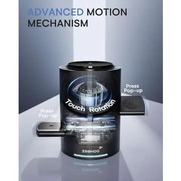 ZEEHOO 3 in 1 Charging Station for Apple Devices, Mag-Safe Charger Stand, Qi2 15W Auto-Rotating Wireless Charging Station for iPhone 16/15/14/13/12 Series& AirPods& iWatch(30W Charger Included)