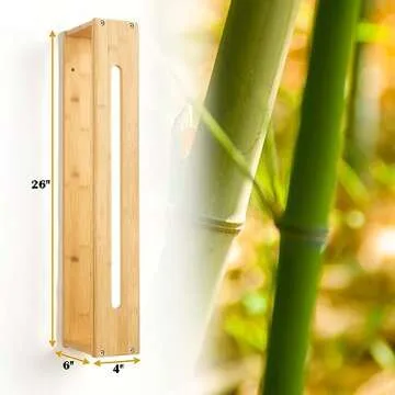 HYNAWIN Bamboo Wall Towel Rack for Stylish Storage