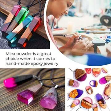Mica Powder for Epoxy Resin - Pigment Powder for Nails - Epoxy Resin Color Pigment - Mica Powder for Soap Making, Lip Gloss – 24 Jars, 10g of Epoxy Resin Pigment Powder