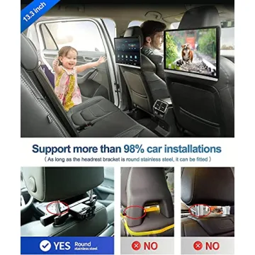 13.3 Inch 4K Android Car Headrest Monitor with HDMI