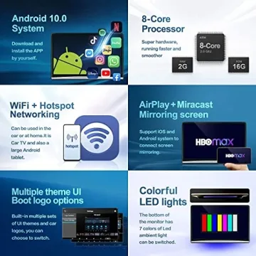 13.3 Inch 4K Android Car Headrest Monitor with HDMI