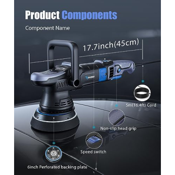 Dual Action Polisher with 1000W Motor for Perfect Shine