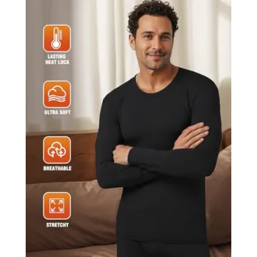 Men's Long Johns Thermal Underwear - Fleece Lined
