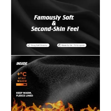 Men's Long Johns Thermal Underwear - Fleece Lined