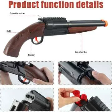Soft Bullet Toy Gun for Boys 6+ - Educational Shooting Game
