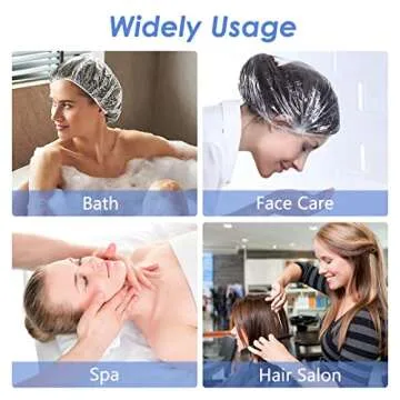 Aquior Disposable Shower Caps - Waterproof & Elastic 100 pcs