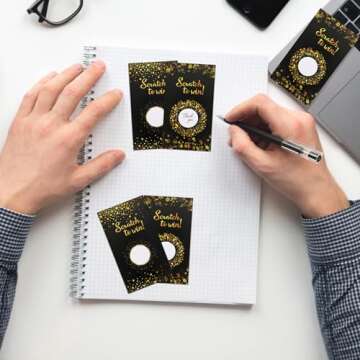 INKNOTE 120 PCS Customizable Scratch Cards for Parties and Gifts