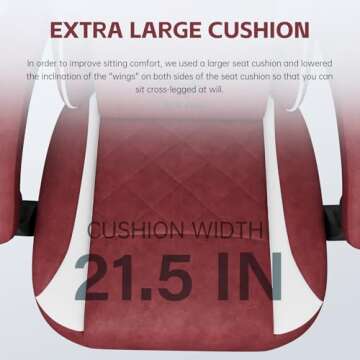 PZDO Gamer Chair Ergonomic Design for Gaming and Work