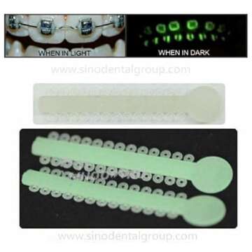 Dental Orthodontic Colorful Ties Braces Ties Elastic Ligature Ties Glow In The Dark 1040pcs/pack FDA Certificated