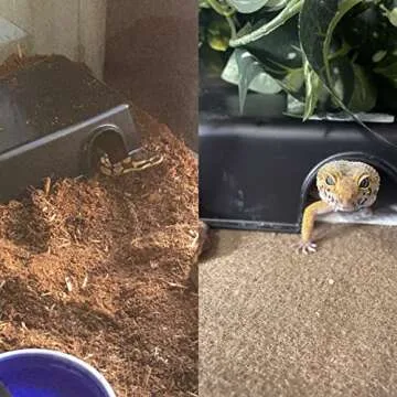 Reptile Hide, Ball Python Snake Hide Feel Secure and Safe Plastic Reptile Hide Box Accessories (X-Large)