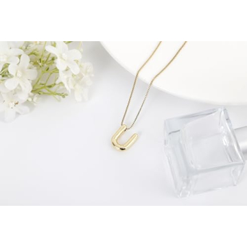 Personalized Gold Balloon Initial Necklace Jewelry Gift