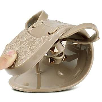 TYFLOVE Women Rivet Flip Flops Bow Summer Sandals