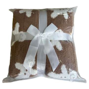 Christmas Gingerbread Throw Blanket Gingerbread Man Throw Blankets Thick Plush Fluffy Furry Blankets for Couch Bed Sofa Chair Travel Camping Christmas Blanket Decor Gifts for Women, Men(50x60)