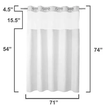 River Dream Shower Curtain Set with Sheer Viewing Area