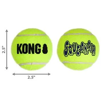 KONG Squeakair Balls - Premium Squeaky Tennis Balls for Dogs