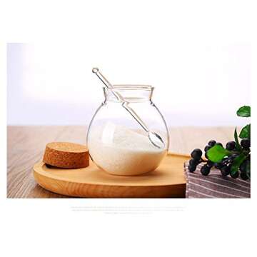 Rddconkit 4 Pcs Clear Glass Stirring Teaspoons Coffee Spoon Rod Mixing Spoon Tea Stirrers for Home B...