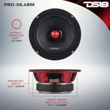 Ds18 PRO-X6.4BM 6½" Bullet Mid-Range Speaker, 500W Power
