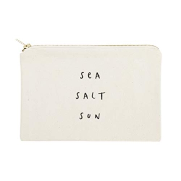 The Cotton & Canvas Co. Sea Salt Sun Summer Beach Cosmetic Bag and Travel Make Up Pouch