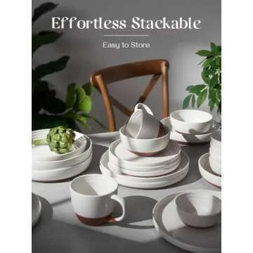 DOWAN 10.5” Moon-White Sesame Glaze Large Dinner Plates Set of 6, Porcelain Ceramic, Microwave, Oven & Dishwasher Safe, Elegant Design Perfect for Daily Dining, Family Gatherings, Parties & Gifts