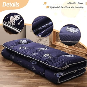 Versatile Navy Space Adventure Japanese Floor Futon Mattress