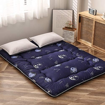 Versatile Navy Space Adventure Japanese Floor Futon Mattress
