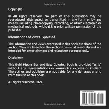 Bold Hippie Bus and Easy Coloring book: Creative Coloring Pages And Amazing Designs For Teens, Adult...