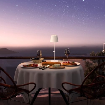 HUIVEOO Cordless Table Lamp with 3 Color Modes