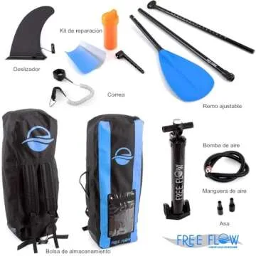 SereneLife Inflatable Stand Up Paddle Board - Wide Stable Design, Non-Slip Deck for Adults & Youth with Premium Paddle Board Accessories: Carry Bag, Dual Action Pump, Paddle, Ankle Leash - 10'6"