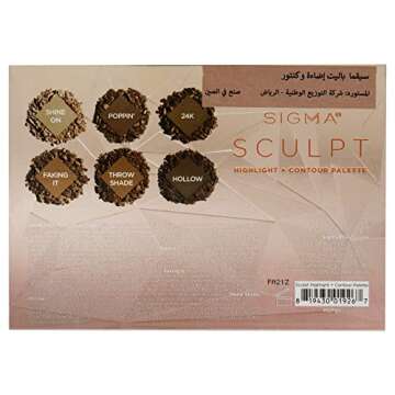 SIGMA Sculpt Highlight Plus Contour Palette for Flawless Skin