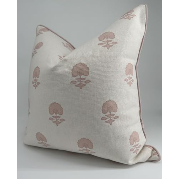 Elegant Jillien Harbor Pink Pillow Cover for Grandmillennial Style